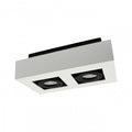 Faretto da soffitto a superficie Spectrum MIRORA GU10, 2x10W LED, 250V, IP20, orientabile, Alluminio Bianco Nero