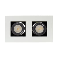 Faretto da soffitto a superficie Spectrum MIRORA GU10, 2x10W LED, 250V, IP20, orientabile, Alluminio Bianco Nero
