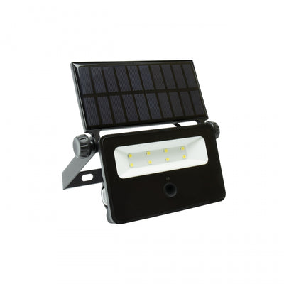 Faretto LED Spectrum NOCTIS SOLARIS MINI 2W 6000K 200 lumen IP65 Nero con sensore di movimento PIR alimentato a energia solare