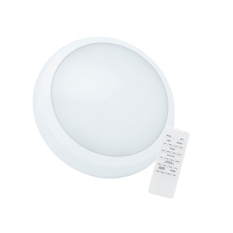 Spectrum NYMPHEA CITY PRO 2 Plafoniera LED 24/30W CCT 230V IP65 IK08 4400 lumen Tonda bianca con sensore