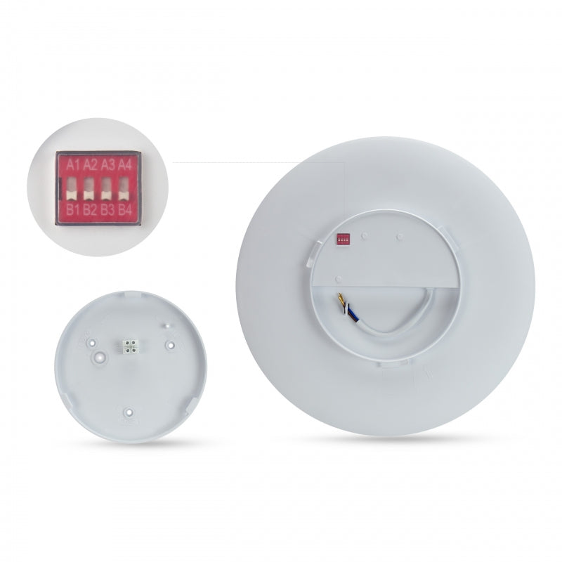 Plafoniera LED Spectrum NYMPHEA PROXI PIR 18W 230V 4000K 2200 lumen 120° IP54 Rotonda Bianca da Superficie