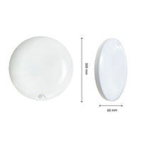 Plafoniera LED Spectrum NYMPHEA PROXI PIR 18W 230V 4000K 2200 lumen 120° IP54 Rotonda Bianca da Superficie