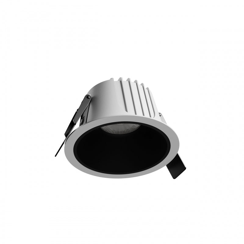 Spectrum ORBITO Faretto LED da incasso 10W 3000K 1100 lumen 230V IP44 CRI 90 UGR<19 Bianco Tondo Riflettore Nero