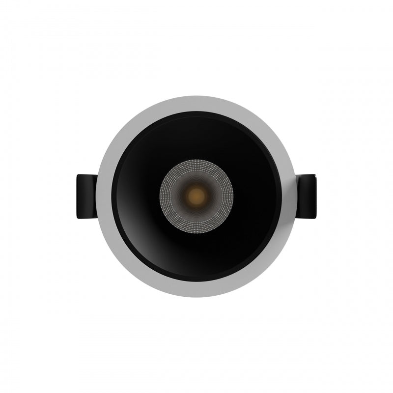 Spectrum ORBITO Faretto LED da incasso 10W 4000K 1200 lumen 230V IP44 CRI>90 UGR<19 Bianco Rotondo Riflettore Nero
