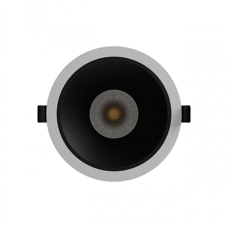 Spectrum ORBITO Faretto LED da Incasso 14-27W 4000K 230V IP44 CRI 90 UGR<19 Bianco Rotondo Riflettore Nero a Filo Soffitto