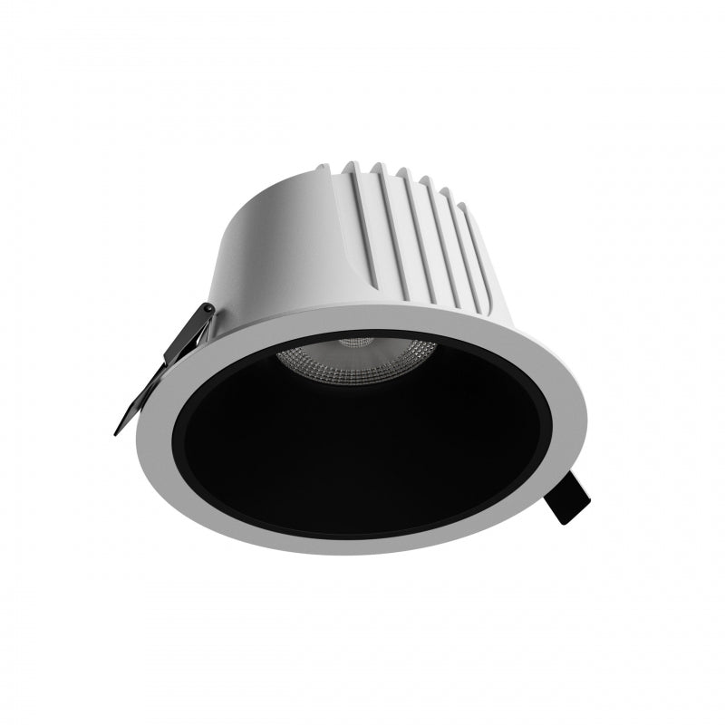 Spectrum ORBITO Faretto LED da Incasso 14-27W 4000K 230V IP44 CRI 90 UGR<19 Bianco Rotondo Riflettore Nero a Filo Soffitto