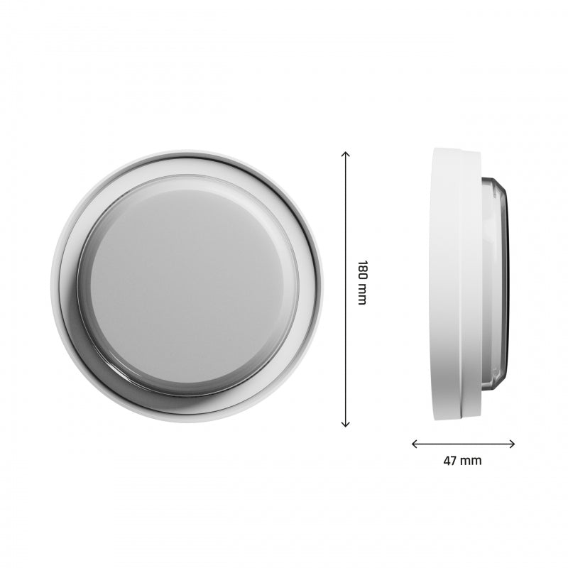 Lampada da soffitto LED Spectrum PASTILO 10W CCT 230V 120° 1200 lumen IP54 IK10 Bianca Rotonda 180x47mm