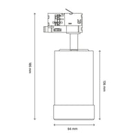 Spectrum PAVA BASIC Faretto LED su Binario 20W CCT 230V Trifase 20-45° Nero IP20 2225 lumen CRI 80