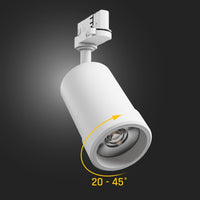 Spectrum PAVA BASIC Faretto LED su Binario 20W CCT 230V 3-Fasi Bianco 2225 lumen 20-45° IP20 CRI 80