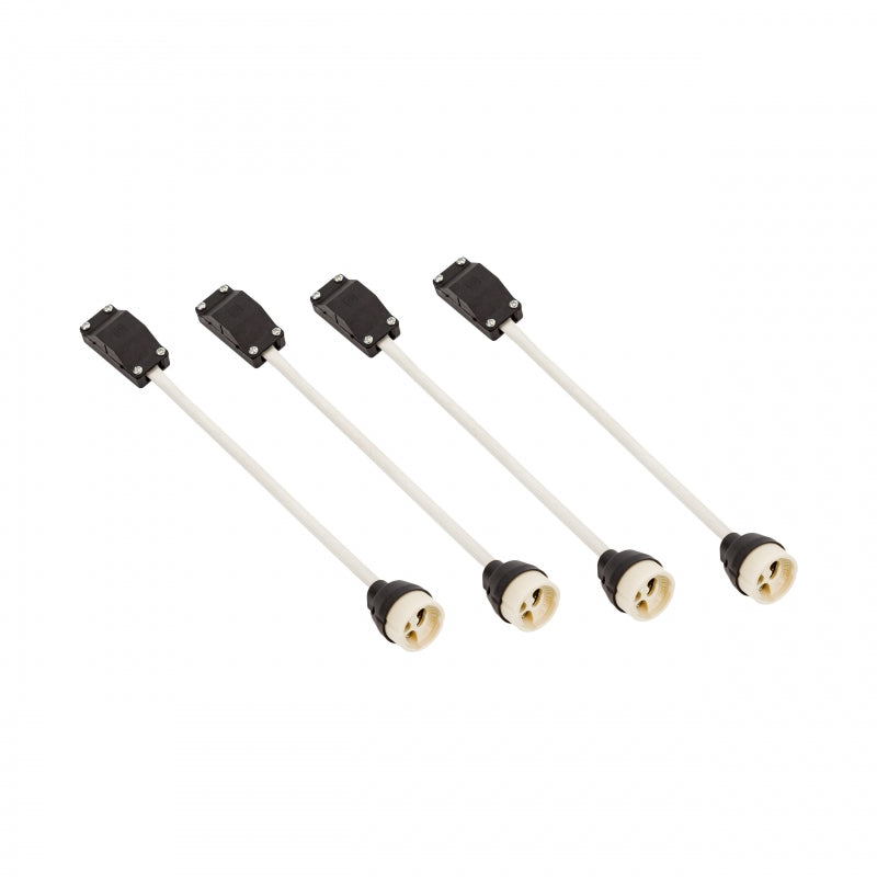 Spectrum recessed LED GU10 x4 frame, 4x10W, 250V, IP20, White aluminum housing for indoor lighting