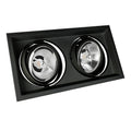 Plafone LED da incasso Spectrum AR111 GU10 x2, 2x25W, 250V, IP20, Corpo in alluminio nero