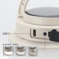 Spectrum SOLARA Campo lampada LED da campeggio 2W 3000K-6500K IP20 USB-C solare ricaricabile power bank