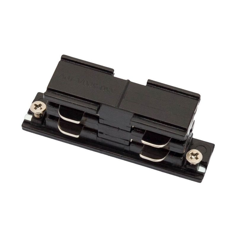 Spectrum SPS 2 connector straight Black, 230V, IP20 aluminum housing for indoor track lighting
