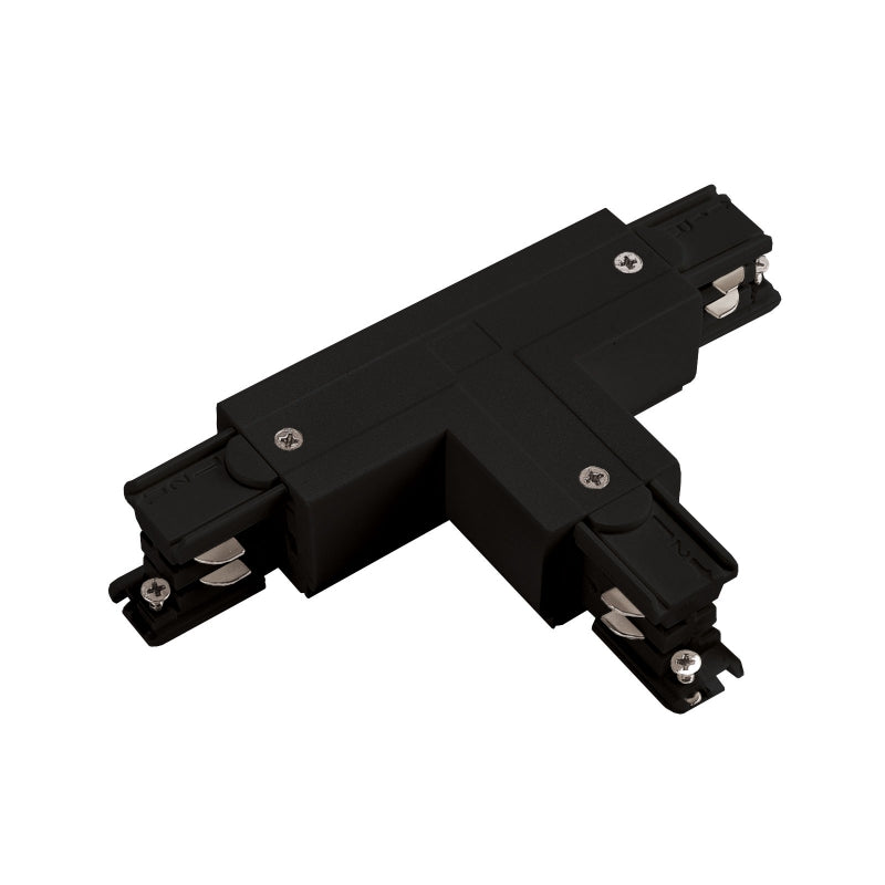 Connettore Spectrum SPS 2 T Sinistro Nero, Accessorio per Illuminazione a Binario in Alluminio, IP20, 230V, Montaggio a Soffitto o Sospeso