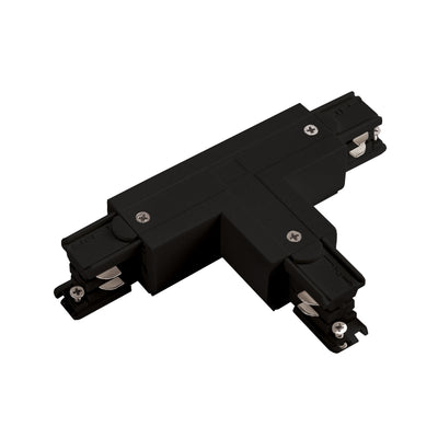 Spectrum SPS 2 Connector T Left Black, Aluminum Track Lighting Accessory, IP20, 230V, Ceiling or Suspended Mount