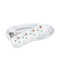 Technik Presa Multipla 4 Vie, Cavo in Rame 3m 1.5mm², Bianco, 16A 250V con Protezione Bambini