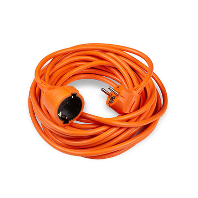 Technik extension cable 10m 3x1.5mm² 16A orange, 1-way EU standard for indoor and outdoor use
