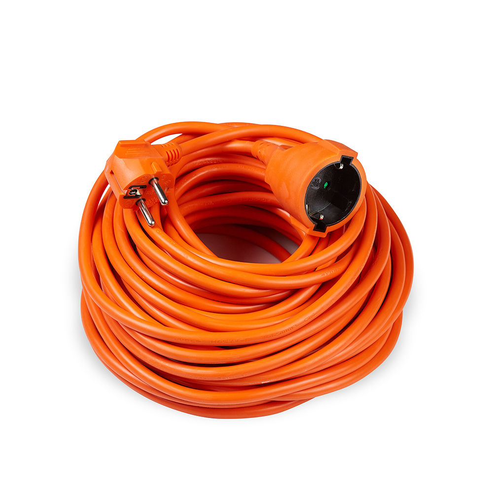 Technik extension cable 20m 3x1.5mm² 16A 250V orange indoor outdoor EU socket