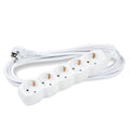 Multipresa Technik 5 prese, cavo in rame da 1,5m Bianco 16A protezione bambini