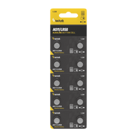Pacco da 10 batterie a bottone alcaline Technik Platinum AG11 LR58 362 1.5V per orologi ed elettronica di piccole dimensioni