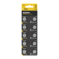 Tecnologia Platinum Alcalina AG13 LR44 A76 357 Batteria a Bottone 1.5V 155mAh B10 Confezione da 10