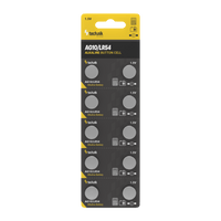 Technik Platinum Pila a Bottone Alcalina AG10 LR54 189 389 1.5V B10 Confezione da 10 per dispositivi compatti affidabili