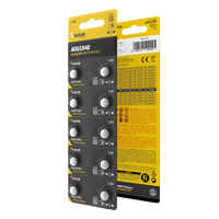 Technik Platinum Batteria a bottone alcalina AG5 LR48 193 393 1.5V Confezione da 10