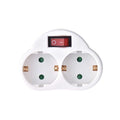 Adattatore professionale Technik 2 vie con interruttore 16A 250V protezione bambini