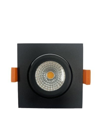 Faretto LED da incasso nero quadrato 5W 500 lumen 2700K IP65 adatto per bagno
