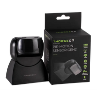 Thorgeon sensore di movimento LED Nero da superficie 180° IP65 max 300W 220-240V CE RoHS