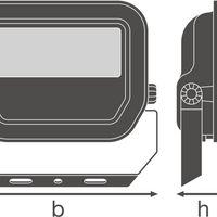 Ledvance LED Floodlight GEN 3 Black 10W 1521 lumens 3000K IP65 IK10 220-240V 120° Aluminium CE RoHS