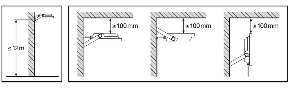 Ledvance LED Floodlight Black IP66 69W/53W 10000 lumens/8000 lumens Multi Lumen Switch 4000K Cool White CE RoHS