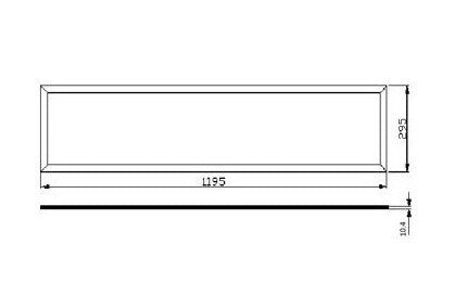 Pannello LED Tsong 120x30cm Pro Slim Line 36W 4320 lumen 6000K UGR22 opale chip Philips IP20 CE RoHS