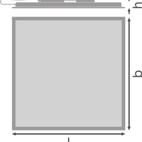 Pannello LED Tsong 60x60cm 33W 3000K 1521 lumen IP20 CRI 80 Alluminio Oro Opaco CE RoHS