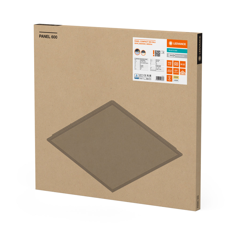 Pannello LED Tsong 60x60cm 35W interruttore CCT 2700K 4000K 4200 lumen UGR19 IP20 DALI dimmerabile