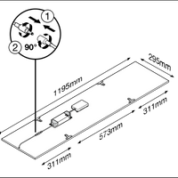 Ledvance LED Panel Comfort 33W 4320 lumens 3000K UGR<19 IP20 230V Aluminium White 120x30cm CE RoHS