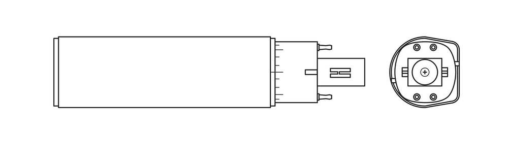 Lampada Tsong LED PLC Dulux D/E G24Q-3 10.5W 1521 lumen 3000K Bianco Caldo 220-240V Chip Philips IP20