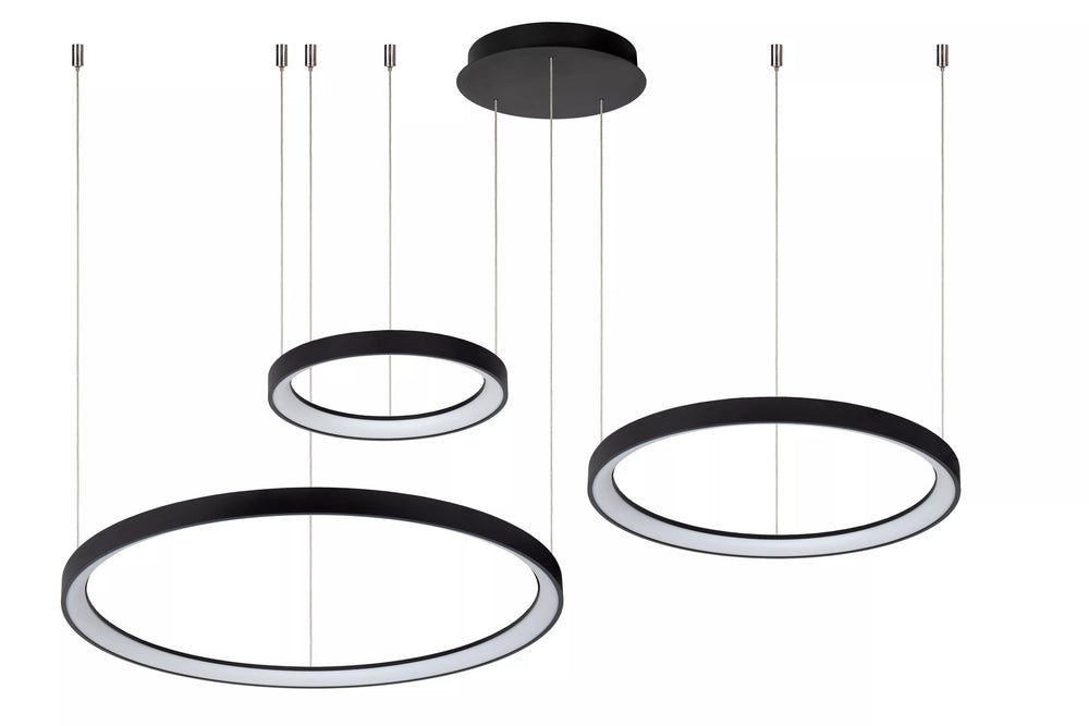 Lucide VIDAL lampada a sospensione LED 78 cm nero 120W 2700K dimmerabile