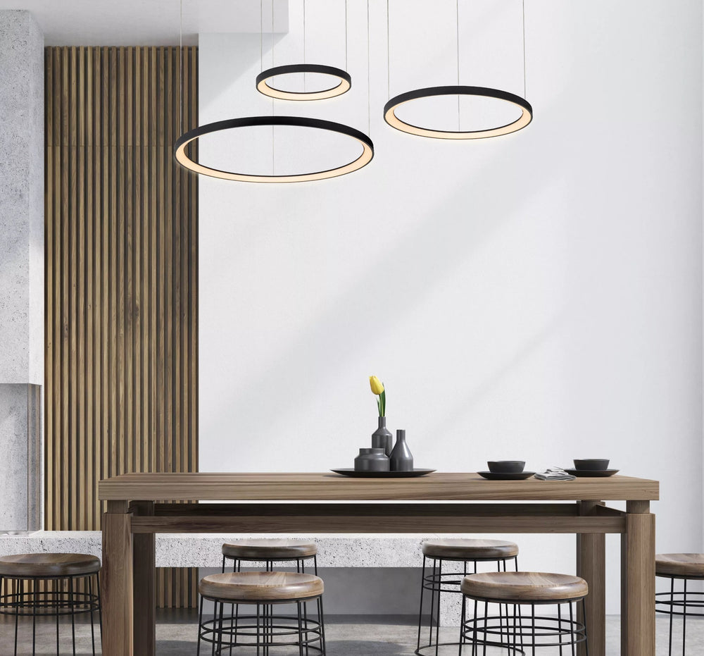 Lucide VIDAL lampada a sospensione LED 78 cm nero 120W 2700K dimmerabile