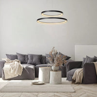 Lucide VIDAL lampada a sospensione LED Ø78cm dimmerabile 92W 2700K Nero lampada moderna
