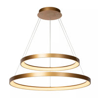 Lucide VIDAL sospensione LED dimmerabile 92W 2700K oro opaco ottone Ø 78 cm