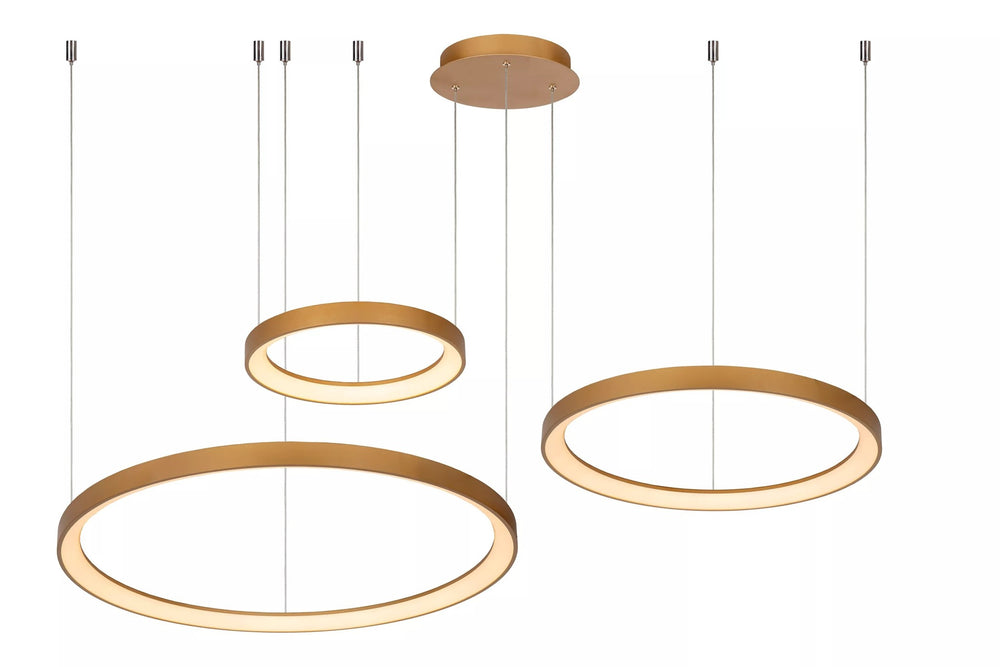 Lampada a sospensione LED Lucide Vidal Ø78 cm 2700K oro opaco
