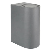 Applique da parete LED Spectrum per esterni su e giù IP54 Grigio GU10 2x6W corpo in policarbonato