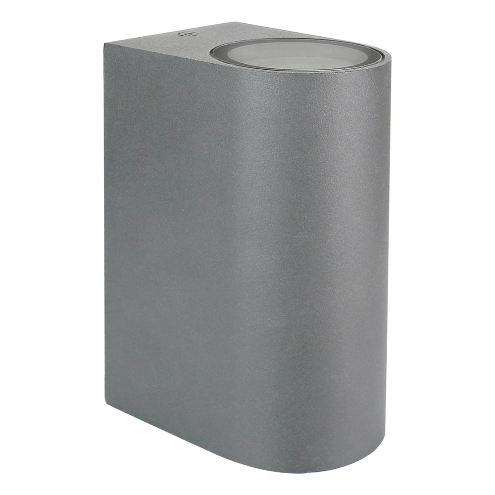 Applique da parete LED Spectrum per esterni su e giù IP54 Grigio GU10 2x6W corpo in policarbonato