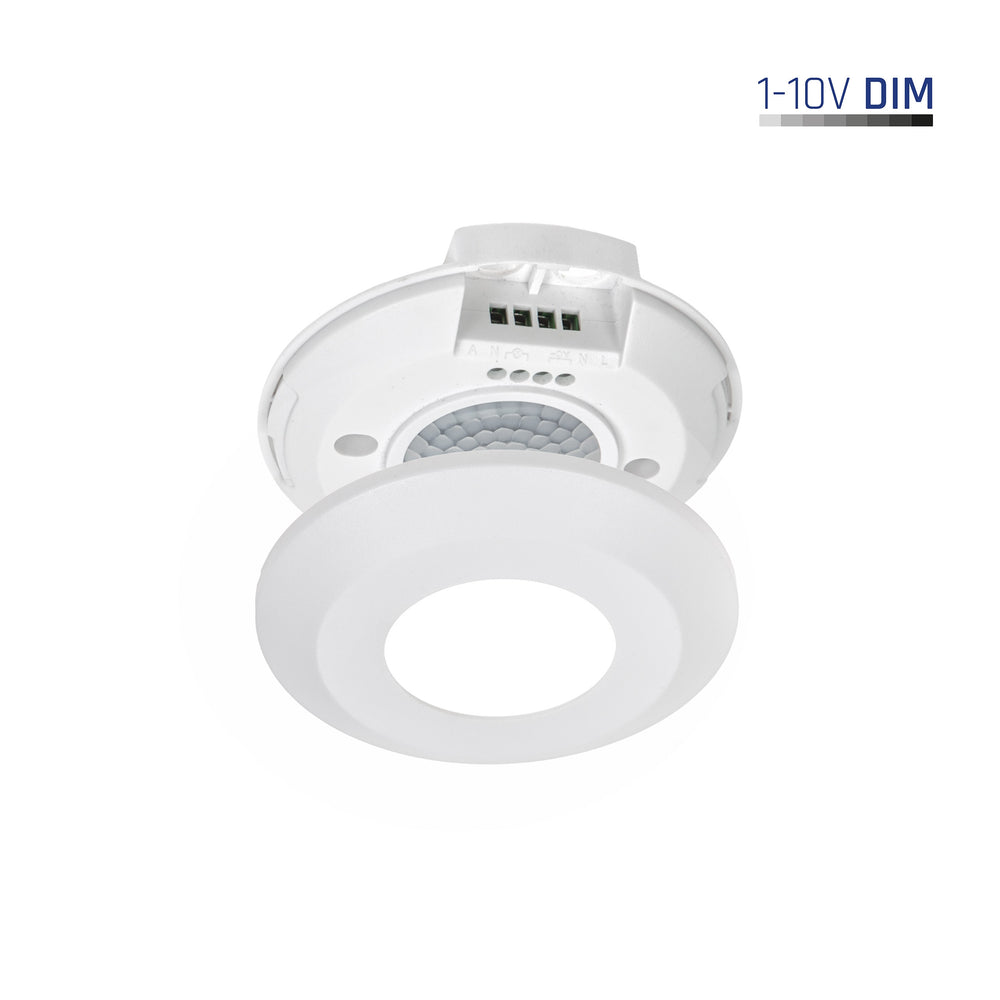 Sensore PIR smart Spectrum 360° da superficie, carico 2000W, raggio 8m, 1-10V, Wi-Fi BT, IP20, 230V