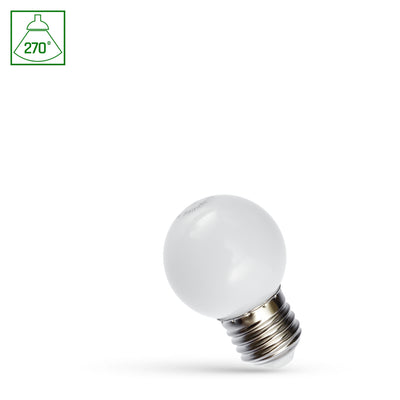 Spectrum LED lamp G45 E27 230V 1W cold white 6000K 270° beam angle with 55 lumens