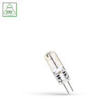 Spectrum LED G4 12V 1.5W silicon 6000K, 110 lumen, CRI 80, non-dimmable, 270° beam angle, energy-efficient
