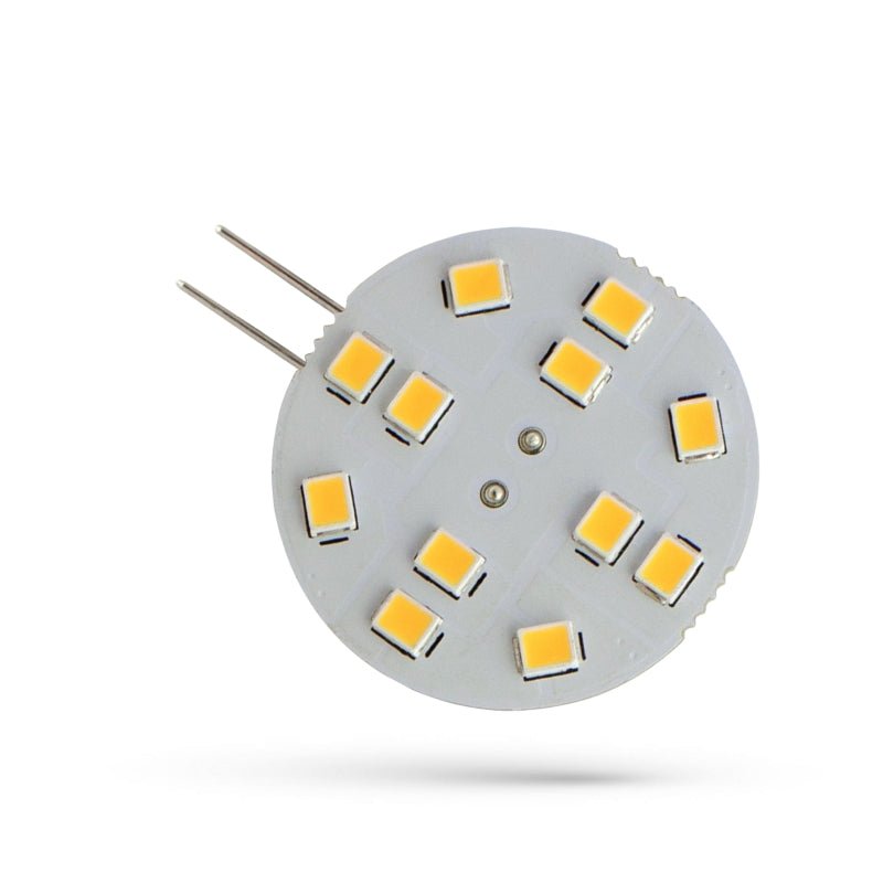 Spectrum LED G4 12V 2W warm white 3000K with 190 lumens and 120° beam angle - ideal interior lighting