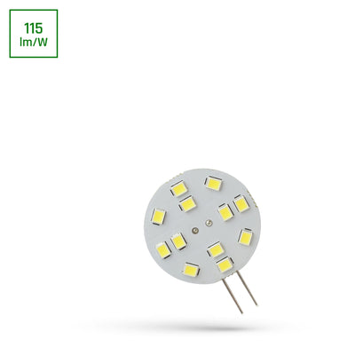 Spectrum LED G4 12V 2W 6000K 230 lumen 120° luce bianca fredda CRI 80 non dimmerabile per uso interno