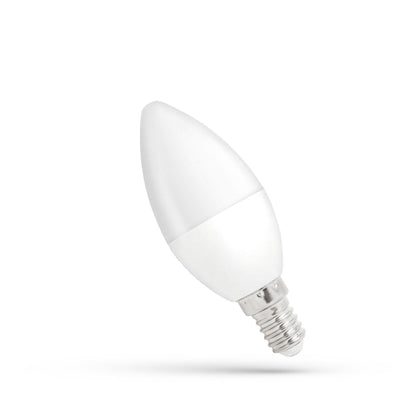 Spectrum LED candle bulb E14 5W warm white dimmable, 470 lumens, 3000K, 230V, 160° beam angle, indoor use